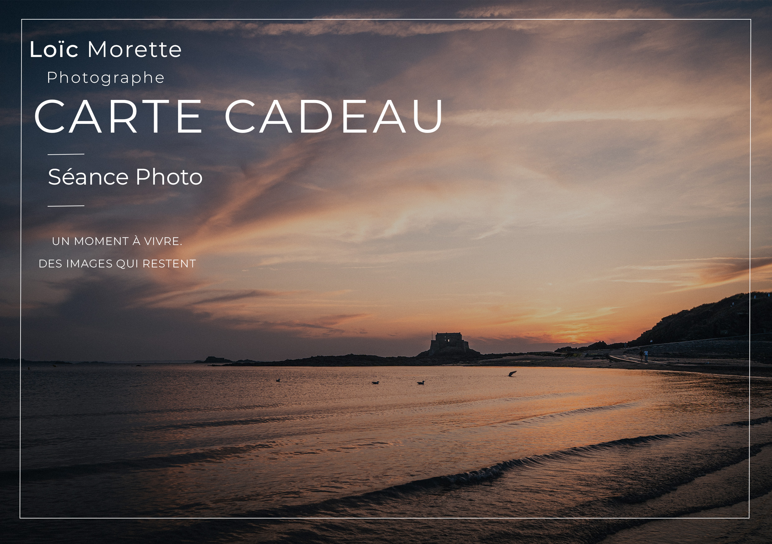 Recto de la carte cadeau séance photo
